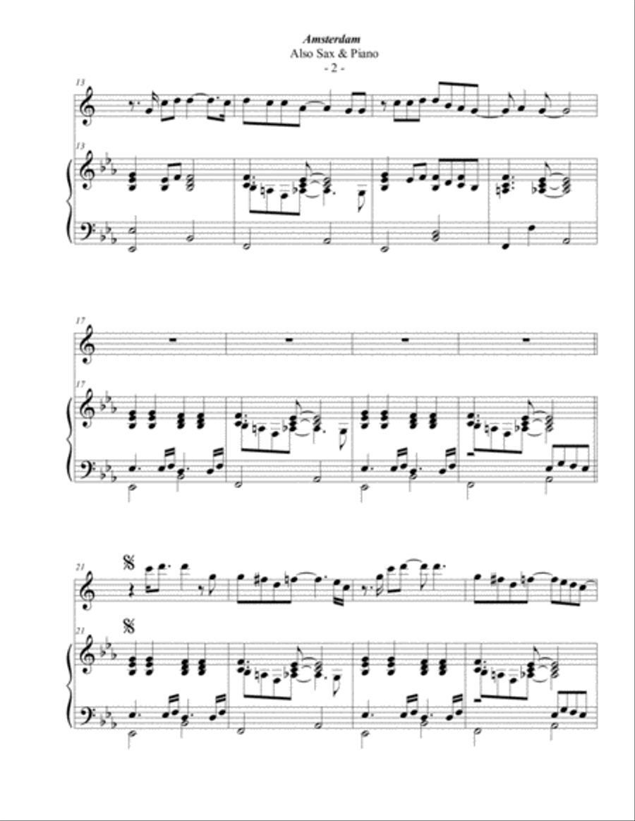 Amsterdam Alto Saxophone scores gallery preview page 2