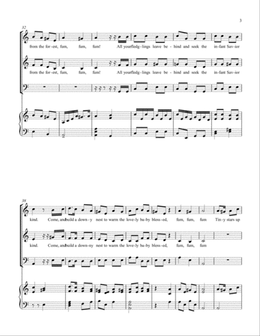 Fum, Fum, Fum ! Fum, Fum, Fum ! 3-Part scores gallery preview page 3