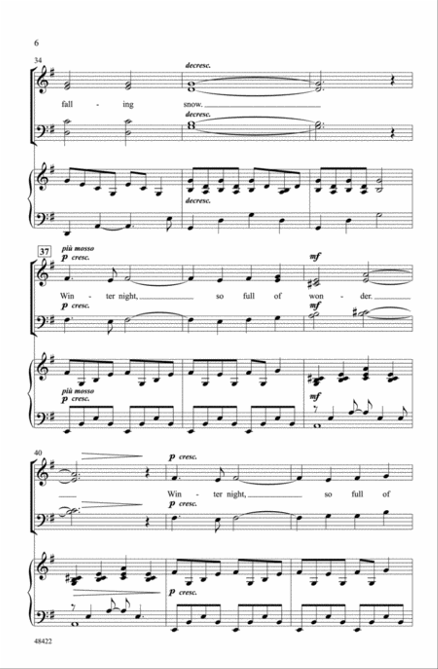 One Can Hear the Falling Snow Choir scores gallery preview page 5