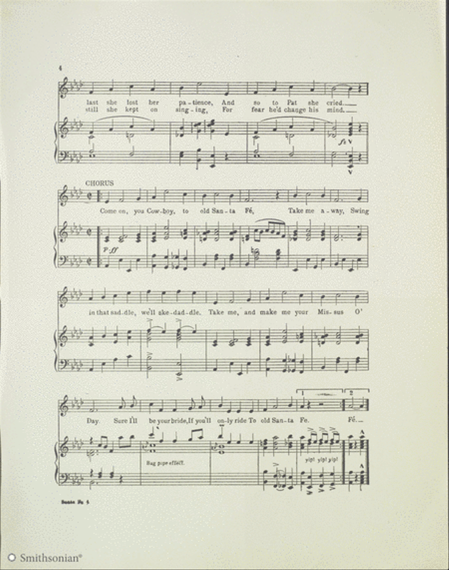 Santa Fe Song Santa Fe Song Piano, Vocal scores gallery preview page 4