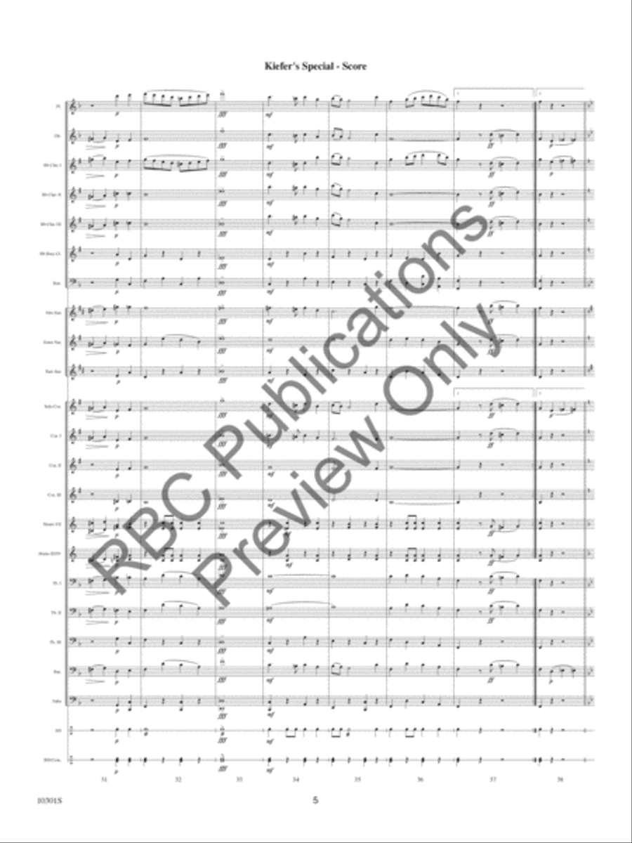 Kiefer's Special Concert Band scores gallery preview page 7