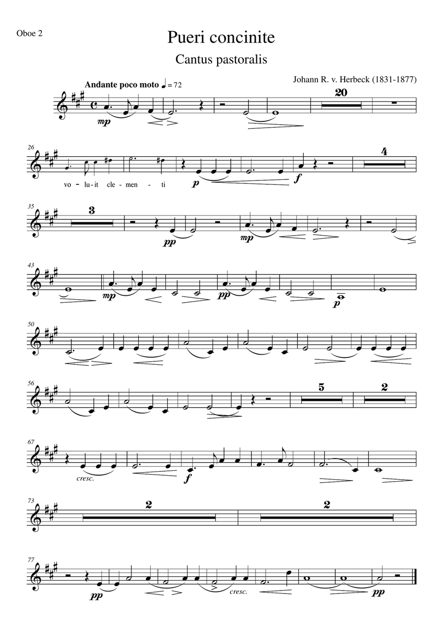 Pueri concinite - Set of parts Small Ensemble scores gallery preview page 2