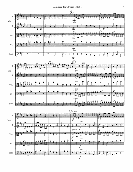 Serenade for Strings, Movement 1-score
