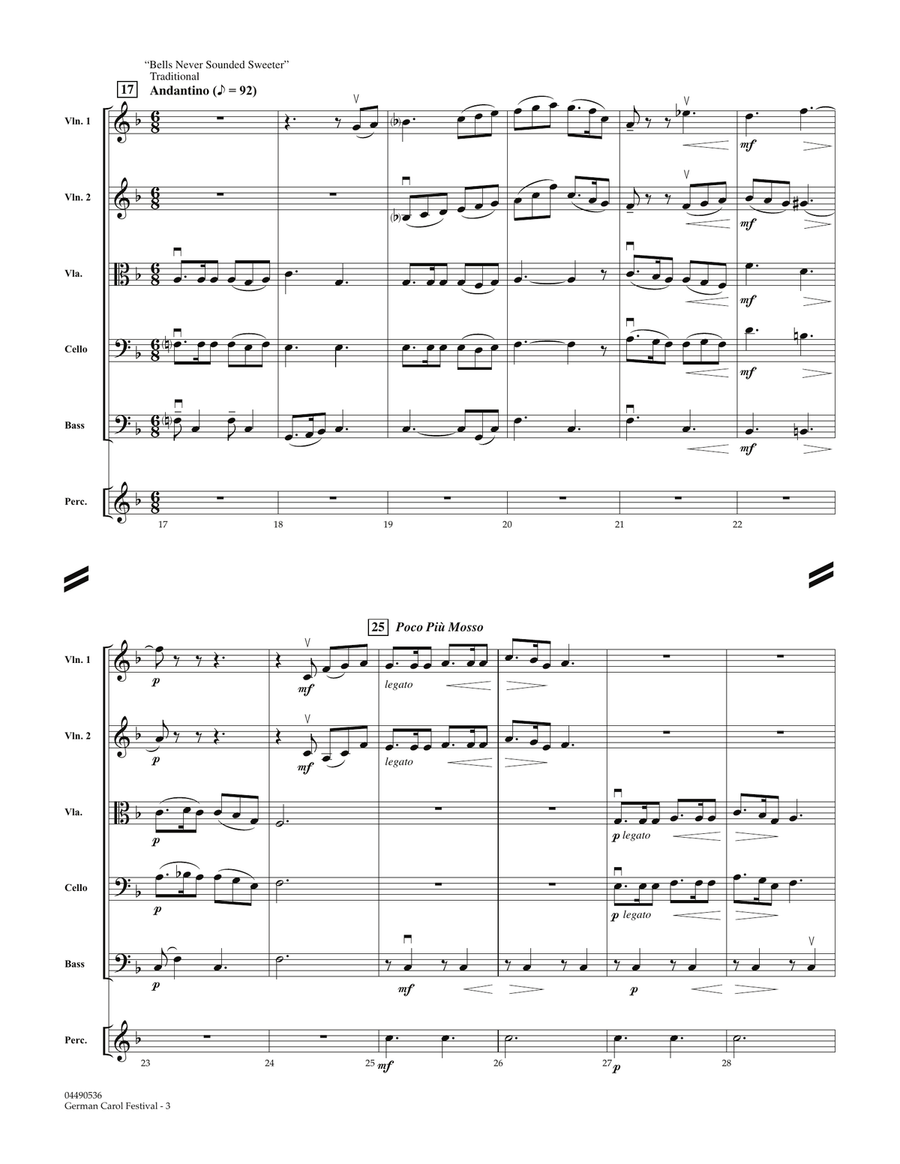 German Carol Festival - Full Score Orchestra scores gallery preview page 3