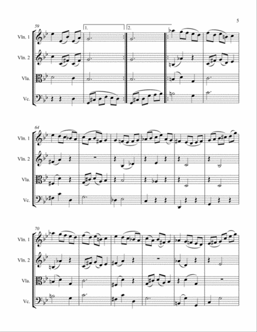 L'Automne Valse I. String Quartet scores gallery preview page 5