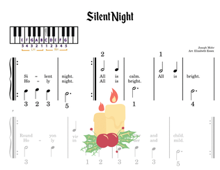 Silent Night - Multi-level COMBO: Finger Number / Alpha Notes / Staff Primer
