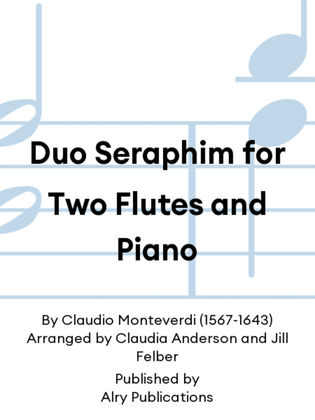Book cover for Duo Seraphim for Two Flutes and Piano