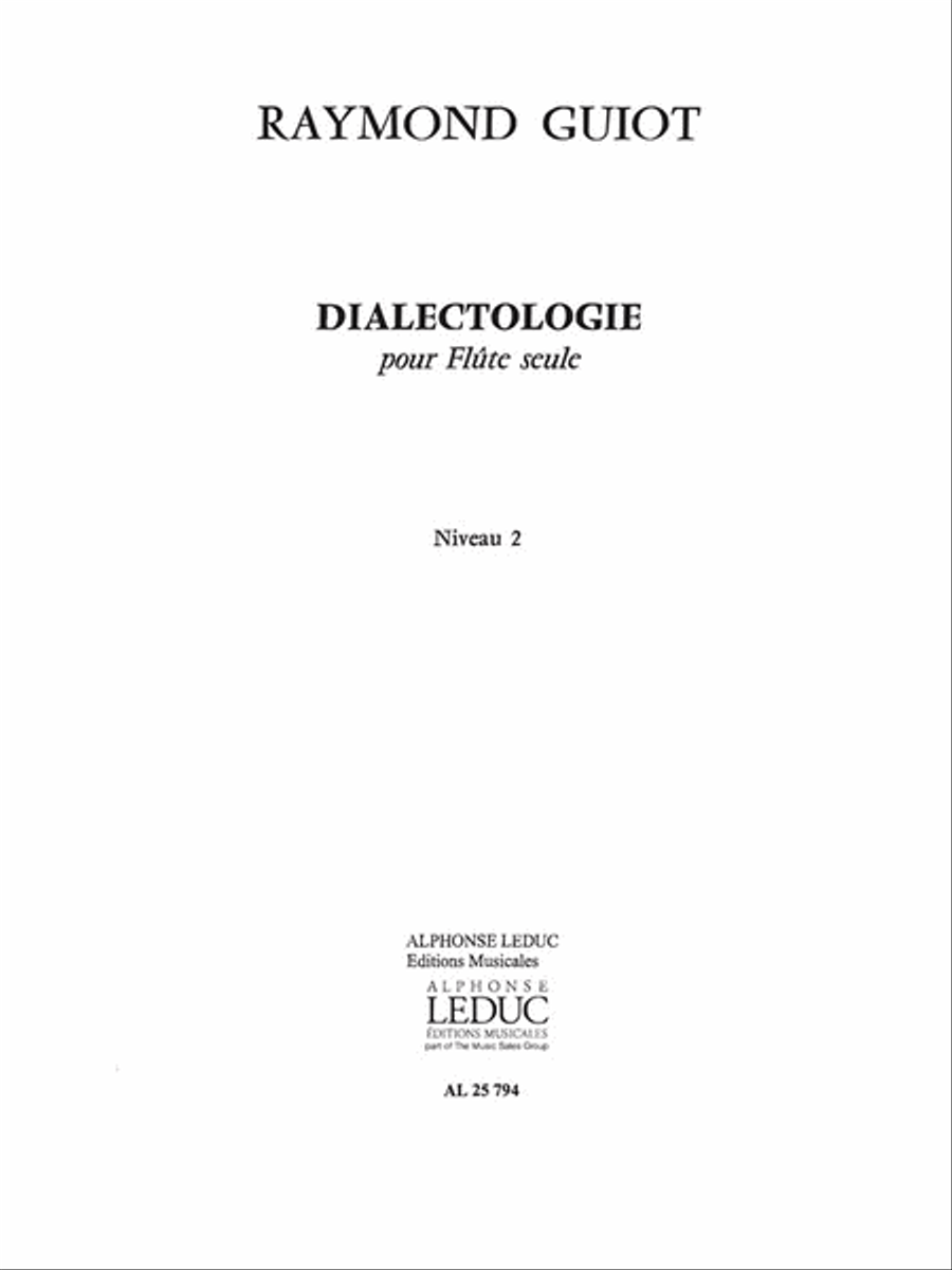 Dialectologie (flute Solo) Flute Solo scores gallery preview page 1