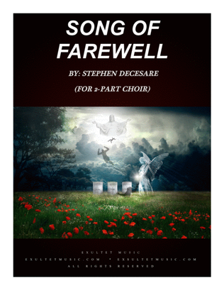 Book cover for Song Of Farewell (for 2-part choir)