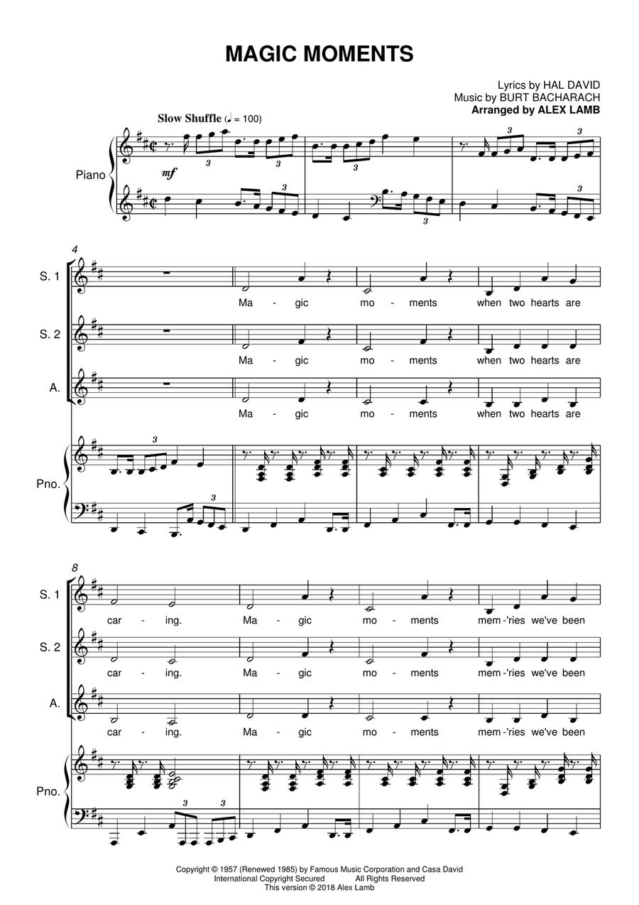 Magic Moments Magic Moments SSA scores gallery preview page 1