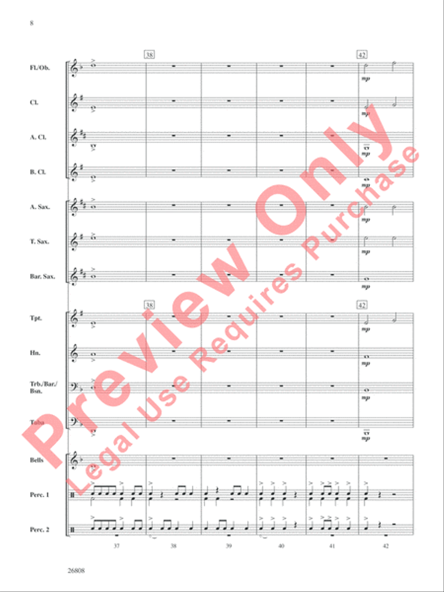 Defender of Time Concert Band scores gallery preview page 9