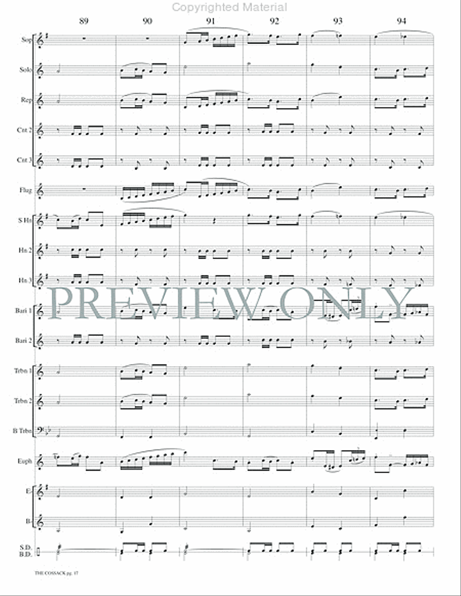 The Cossack Concert Band scores gallery preview page 19