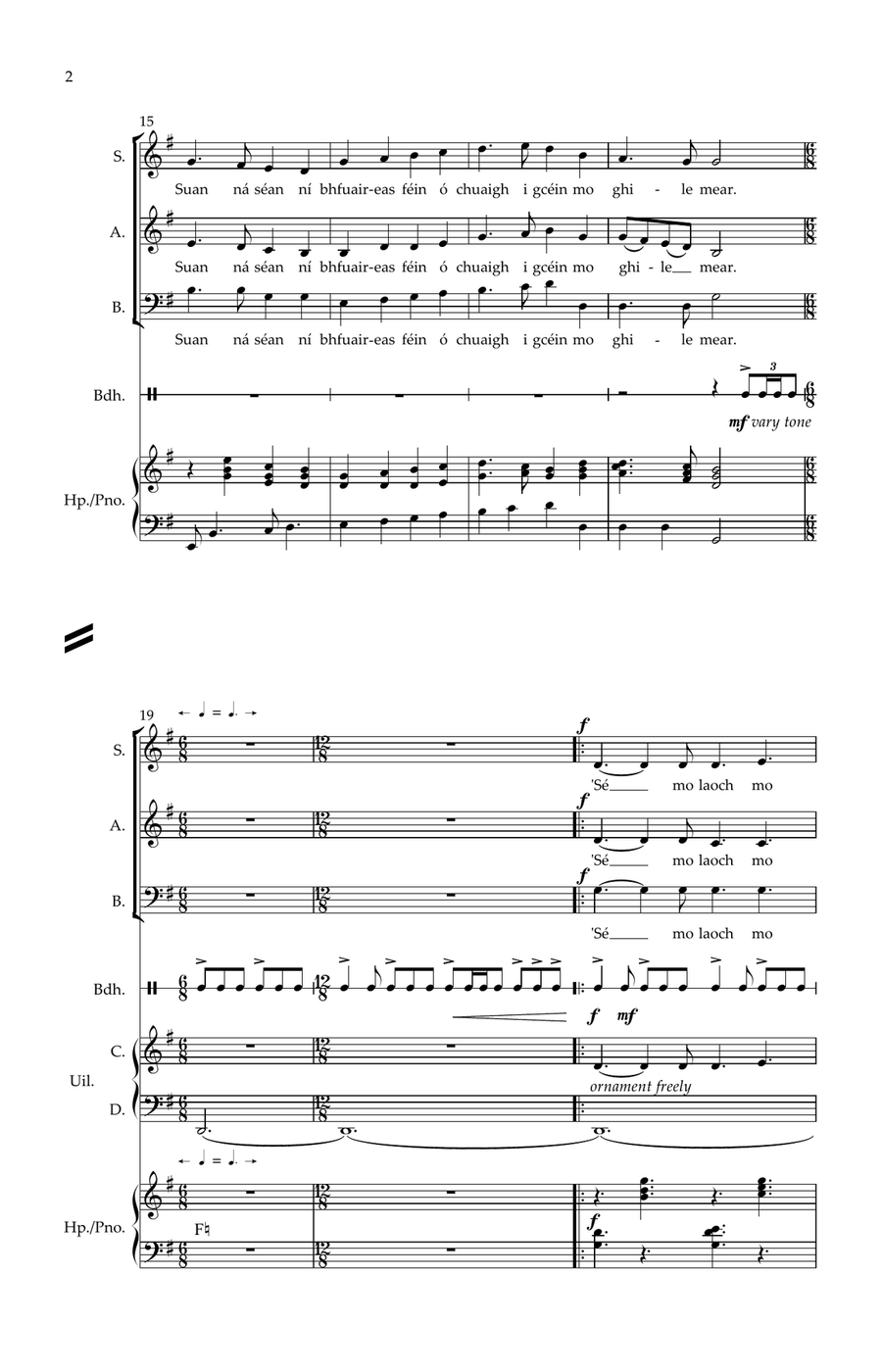 Mo Ghile Mear 3-Part scores gallery preview page 4