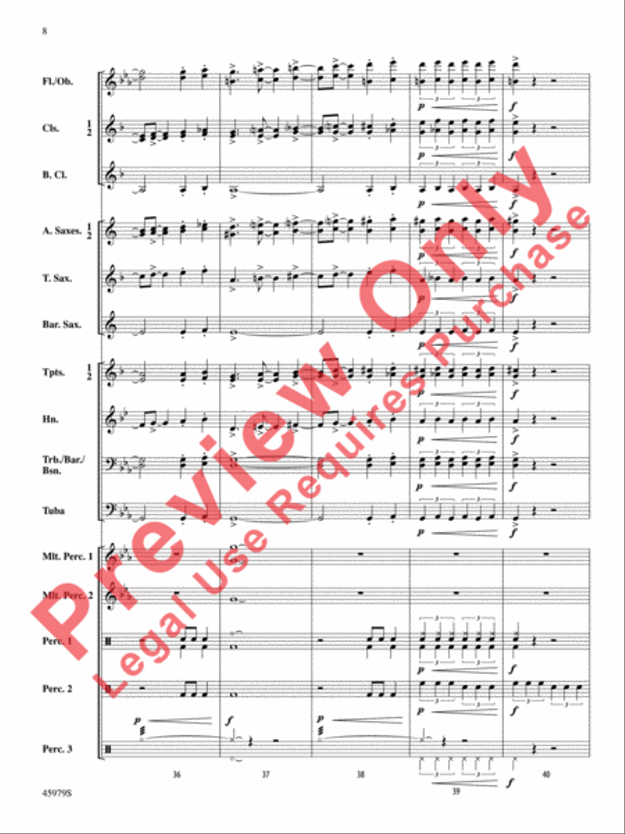 Ring, Ring, Ring! Concert Band scores gallery preview page 9