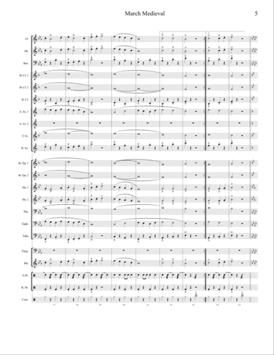 March Medieval Concert Band scores gallery preview page 5