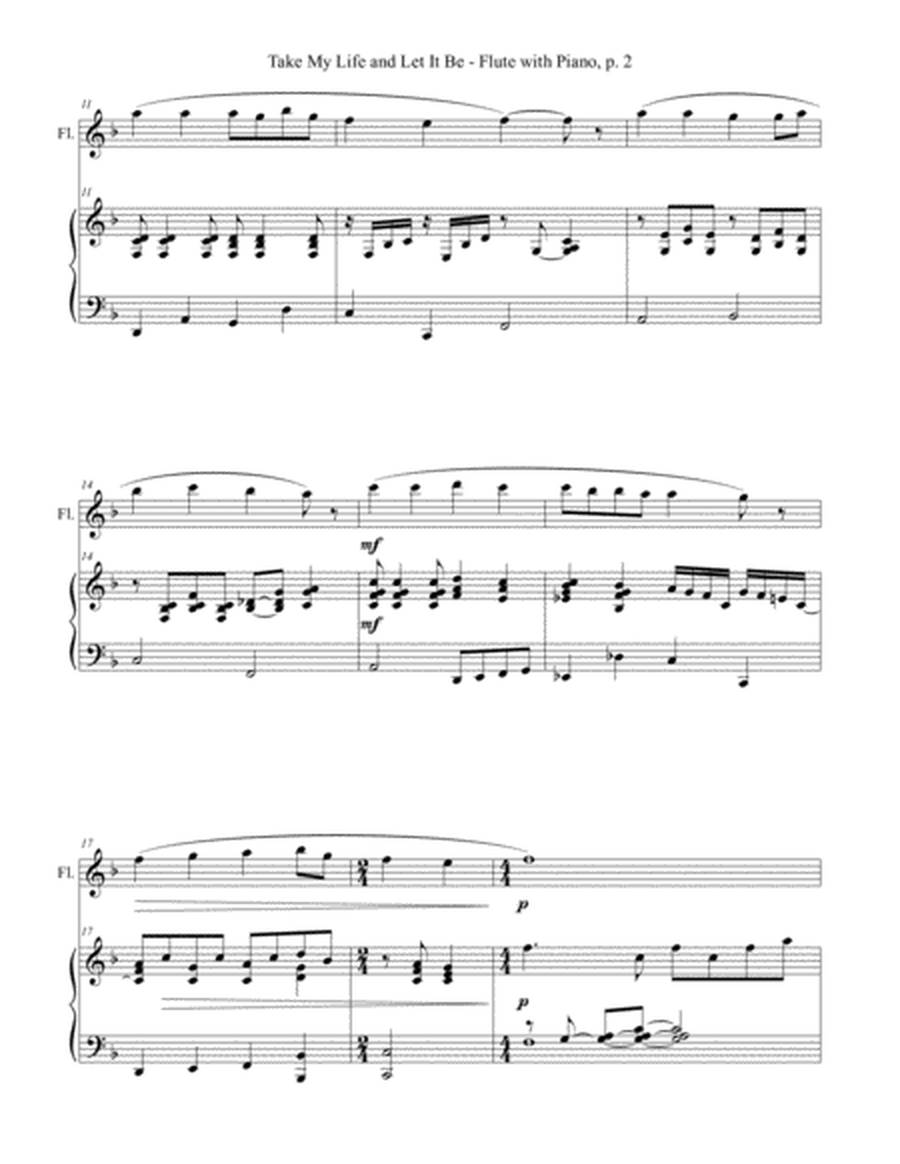 TAKE MY LIFE AND LET IT BE Hymn Sonata (for Flute and Piano with Score/Part) image number null