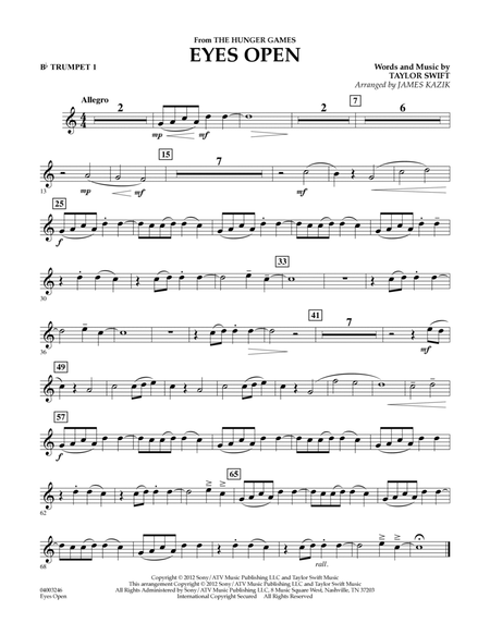 Eyes Open (from The Hunger Games) - Bb Trumpet 1