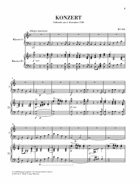 Piano Concerto No. 25 in C Major, K. 503
