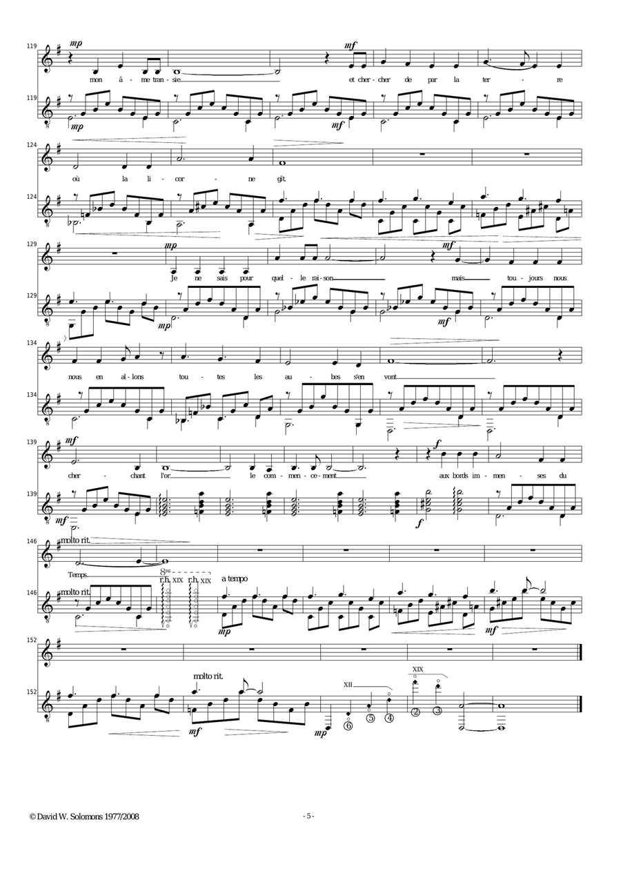 Messe Miniature de Marie for alto and guitar Vocal Duet scores gallery preview page 5