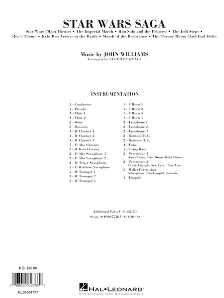 Star Wars Saga Star Wars Saga Concert Band scores gallery preview page 11