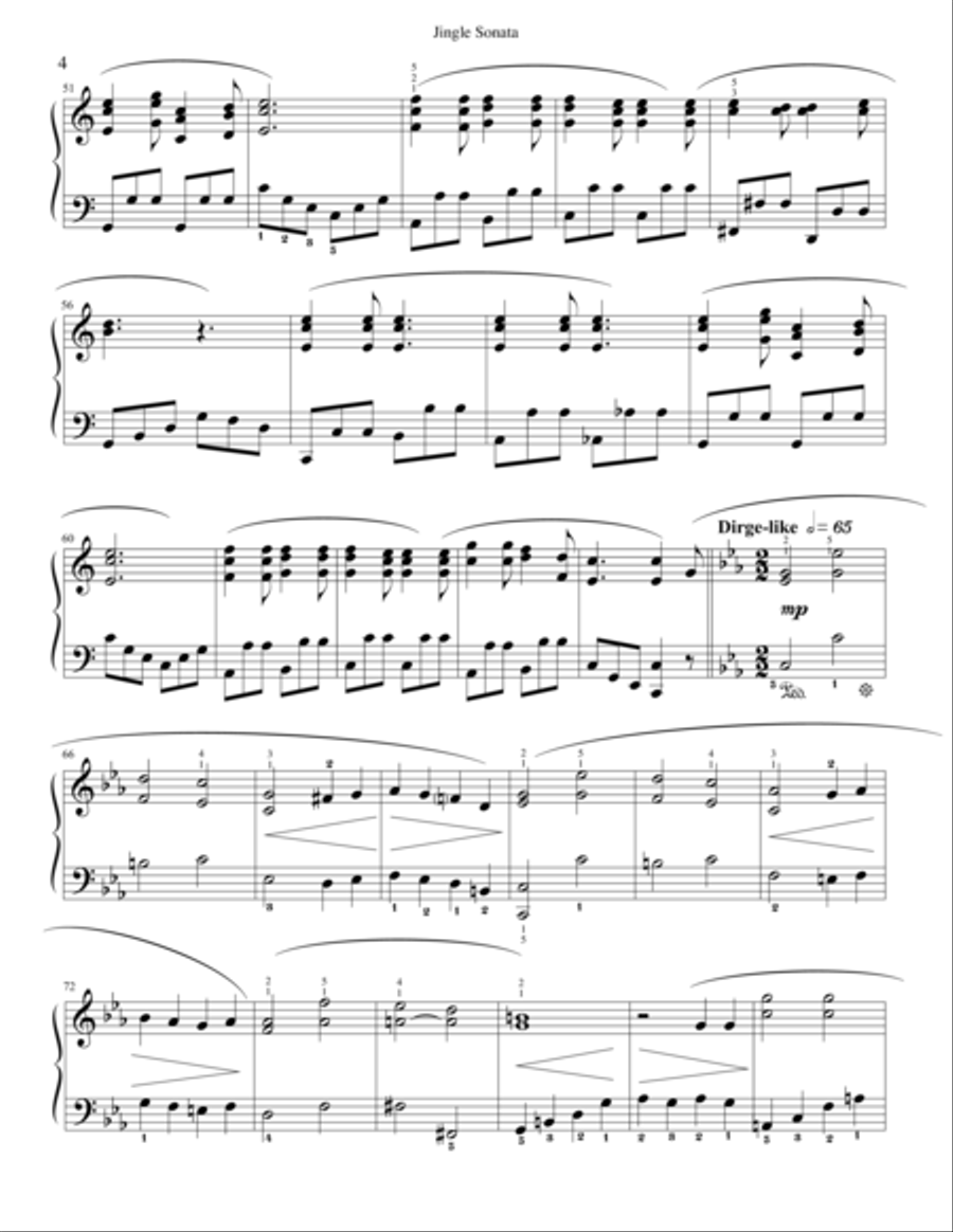 Jingle Sonata Piano Solo scores gallery preview page 5