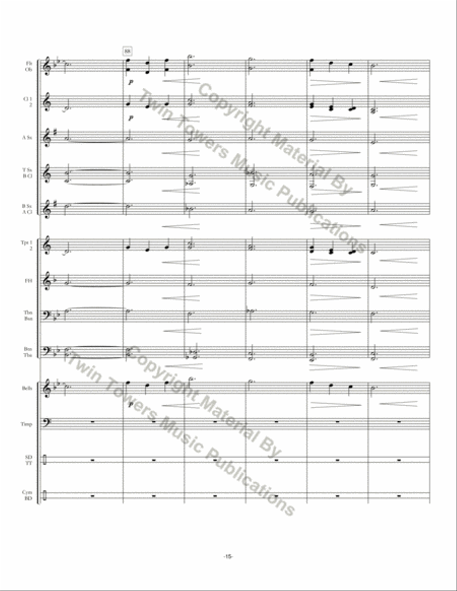 On An Old Gaelic Melody Concert Band scores gallery preview page 16