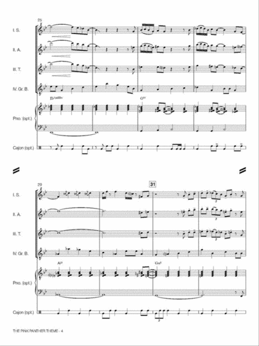 The Pink Panther Theme Recorder scores gallery preview page 6