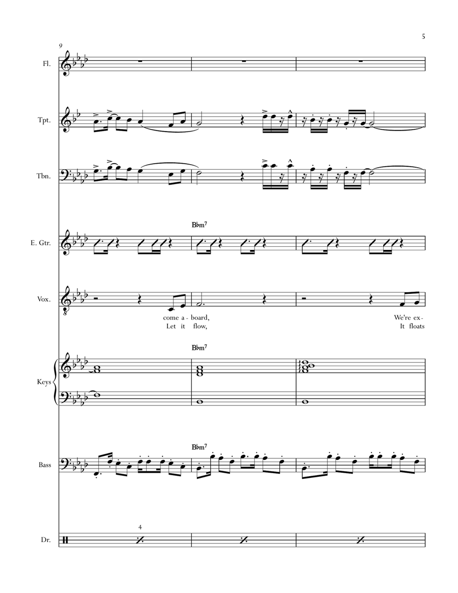 Love Boat Theme Large Ensemble scores gallery preview page 5