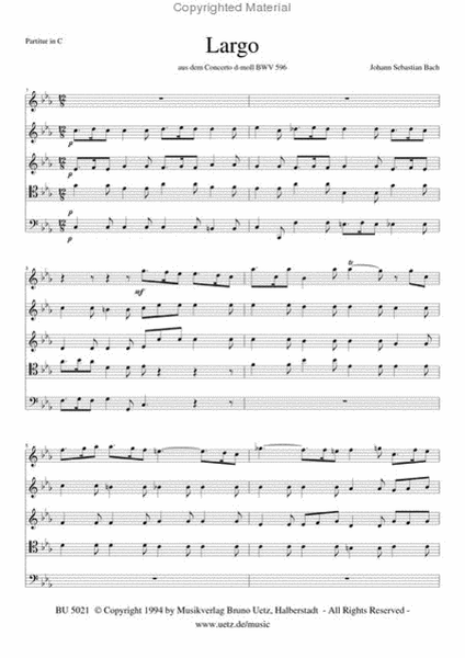 Largo BWV 596