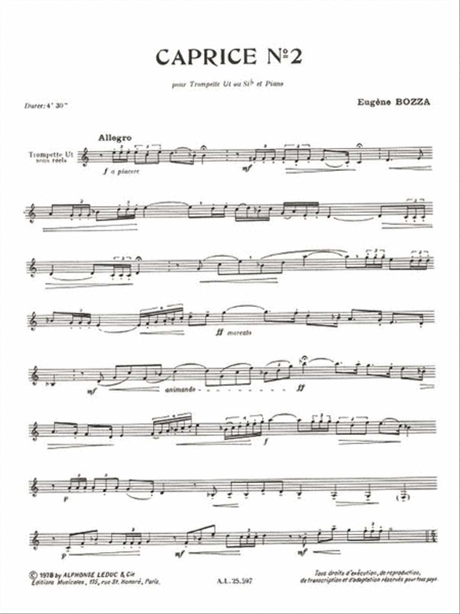 Caprice No. 2 For Trumpet And Piano Trumpet Solo scores gallery preview page 2