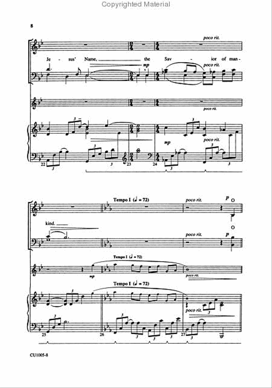 Jesus, the Very Thought of Thee - Helvey 4-Part scores gallery preview page 3