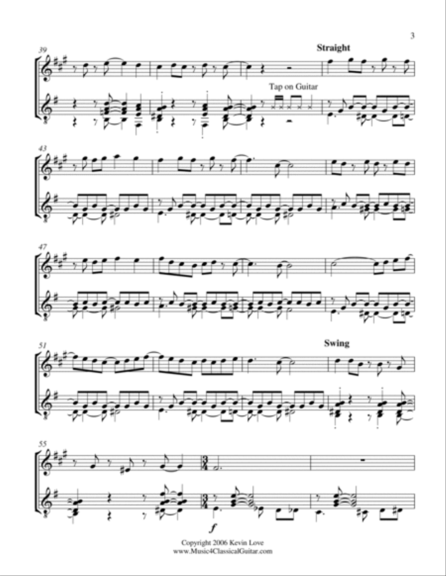 A Love Song for Clarinet and Guitar - Score and Parts Clarinet scores gallery preview page 3