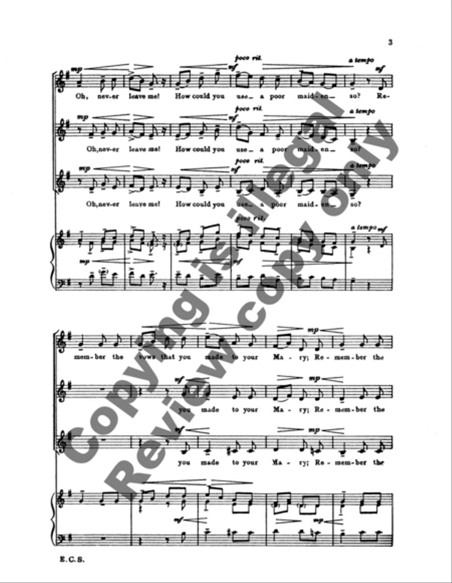 Early One Morning SSA scores gallery preview page 7