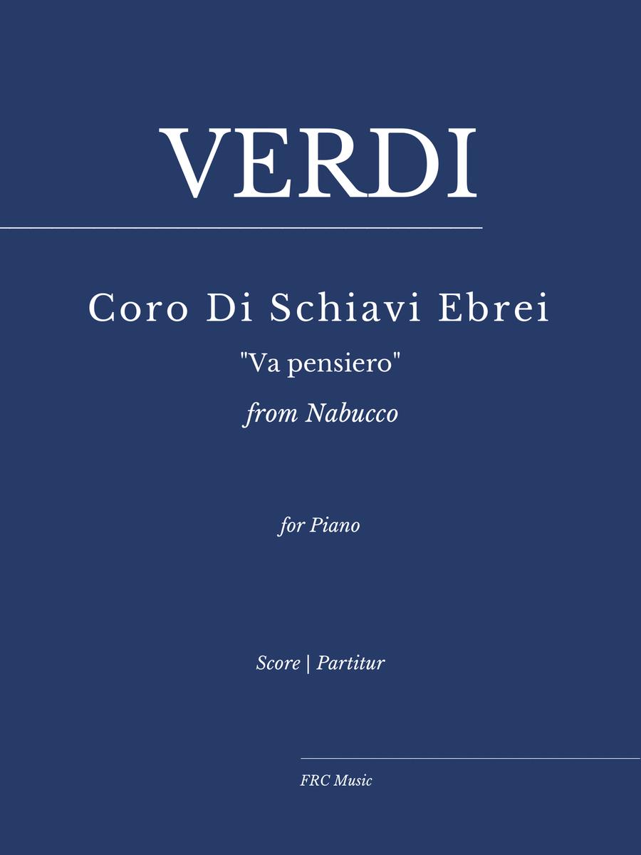 Coro di Schiavi Ebrei” from Nabucco ("Va pensiero") for Piano Solo image number null