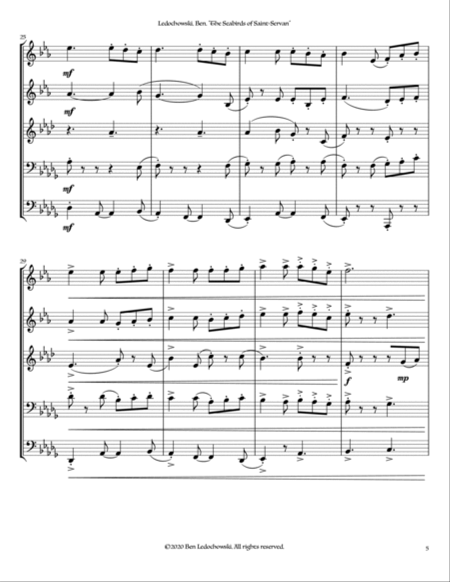 The Seabirds of Saint-Servan Brass Ensemble scores gallery preview page 6