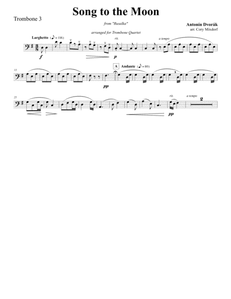 Song to the Moon for Trombone Quartet image number null