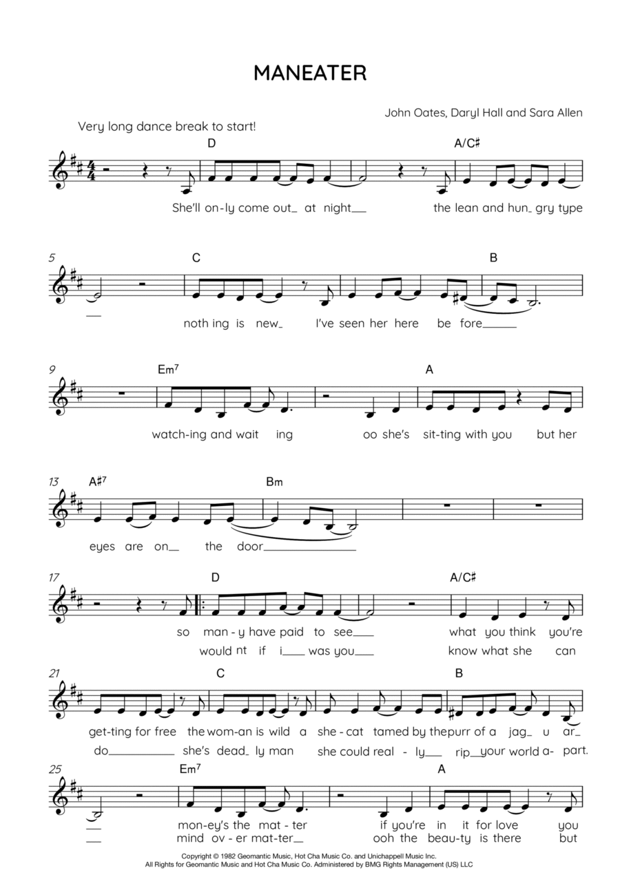 Maneater 2-Part scores gallery preview page 1