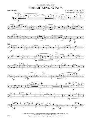 Frolicking Winds (from Symphonic Dance): Bassoon