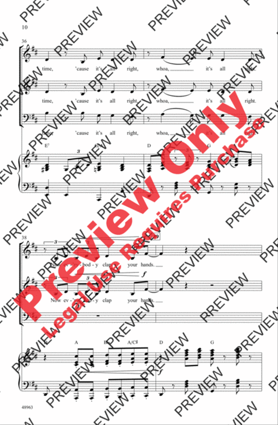 It's All Right 3-Part scores gallery preview page 10