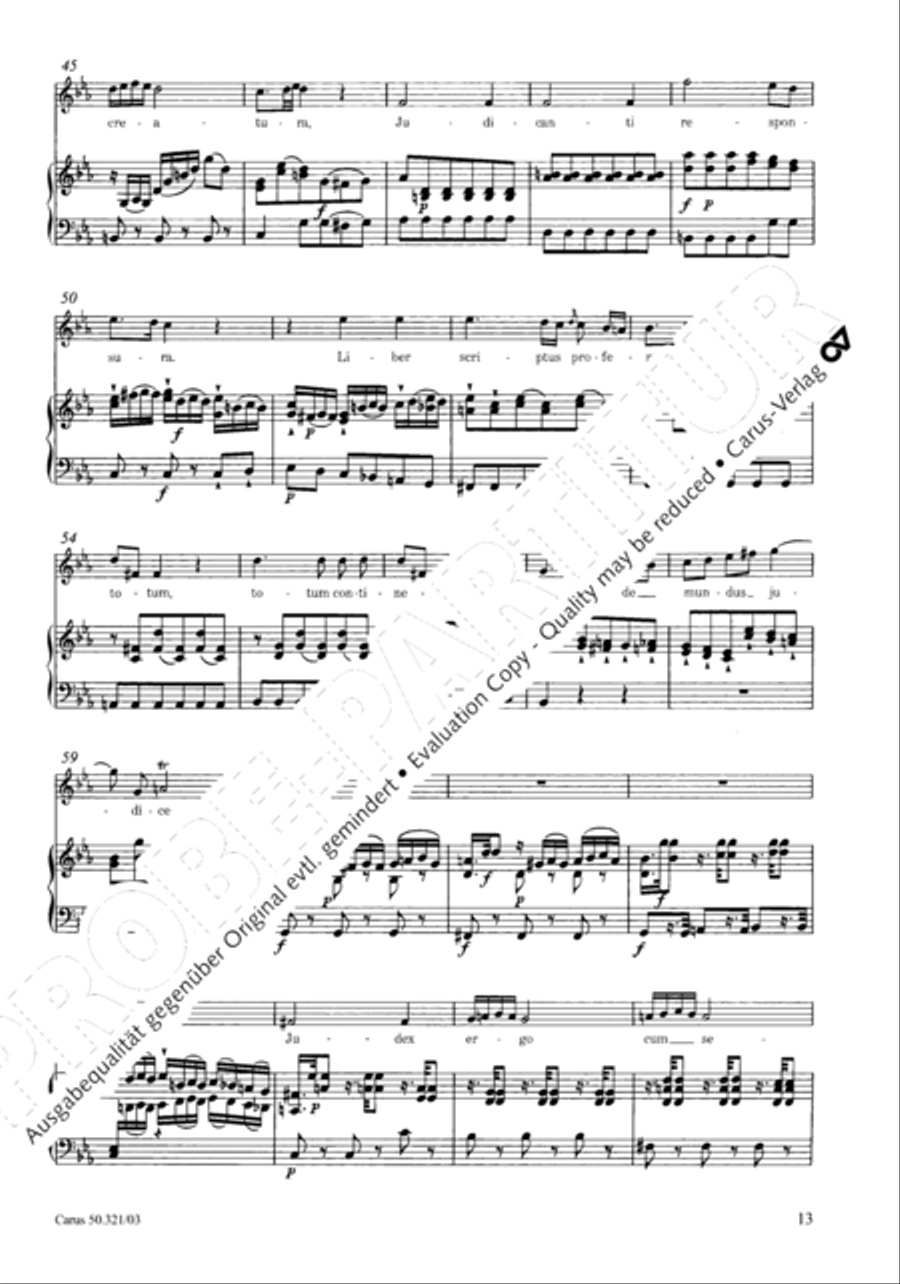 Requiem in C minor 4-Part scores gallery preview page 20