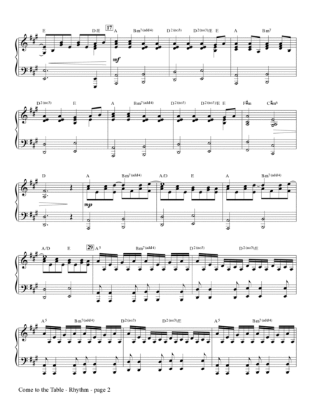 Come to the Table (arr. David Angerman) - Rhythm