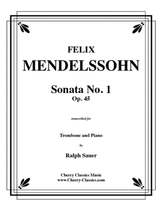 Book cover for Sonata No. 1 Op. 45 for Trombone & Piano