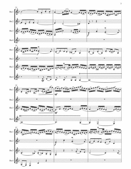 Little Fugue in G minor arranged for French Horn Quartet image number null