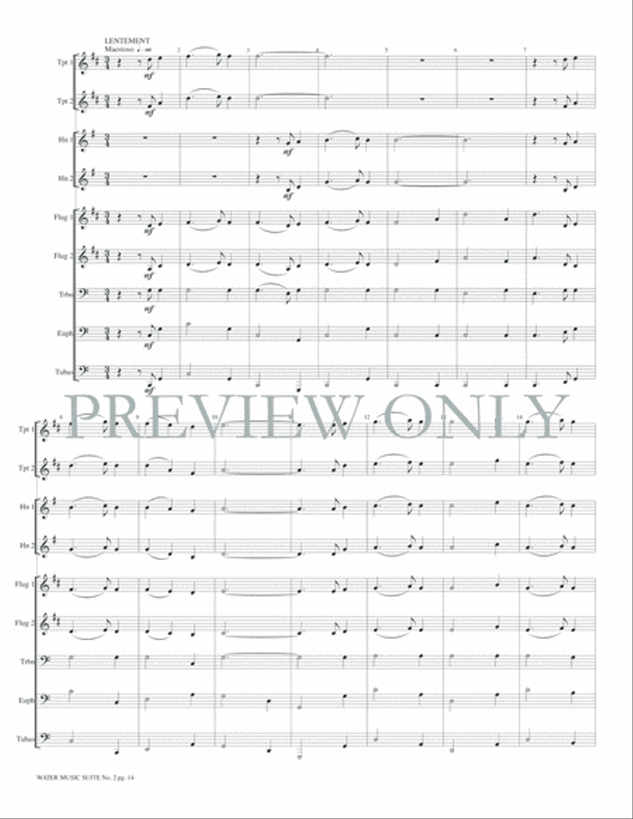 Water Music Suite No. 2 Water Music Suite No. 2 Brass Ensemble scores gallery preview page 16