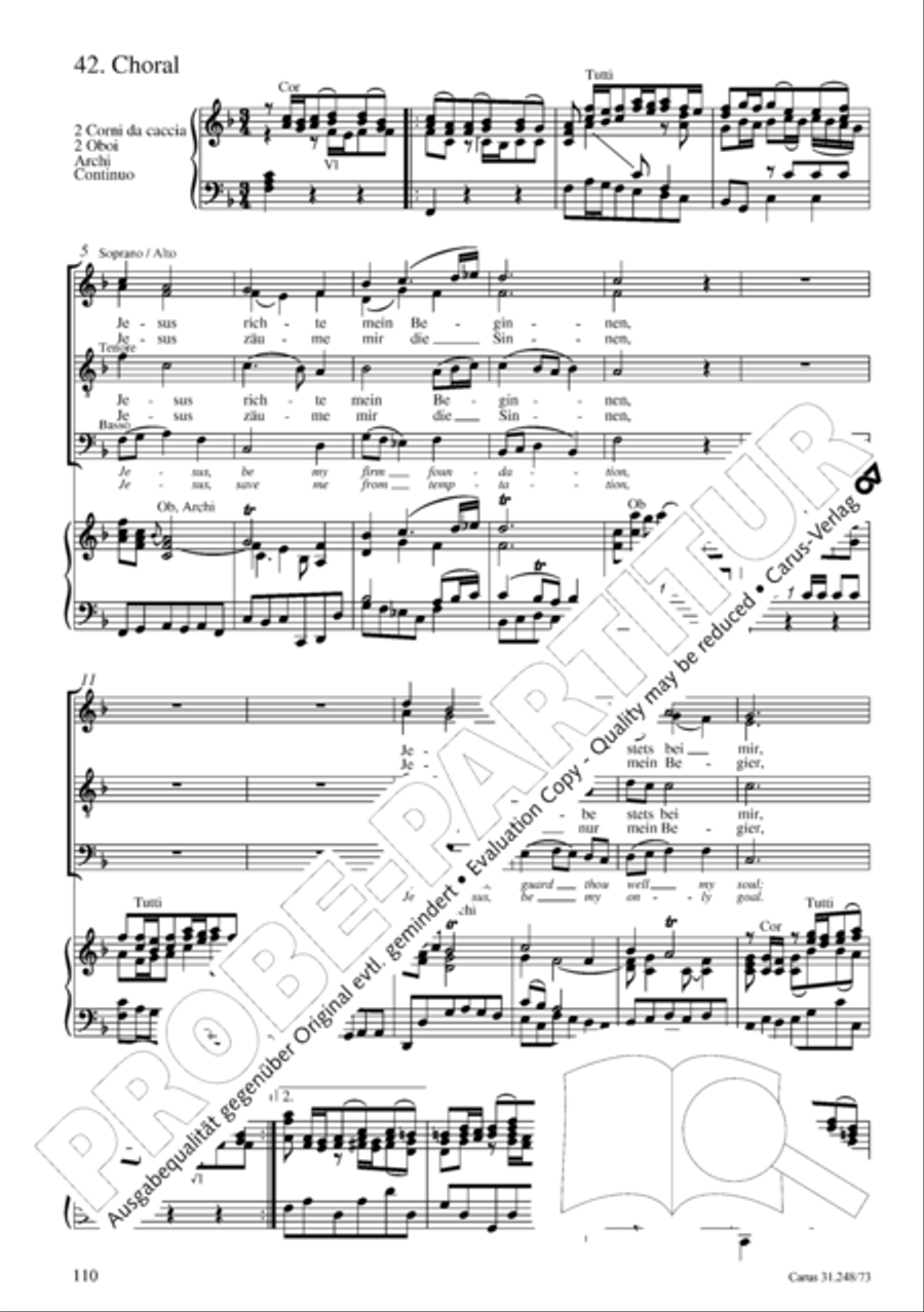 Christmas Oratorio (Weihnachtsoratorium, Teile IV-VI) 4-Part scores gallery preview page 31