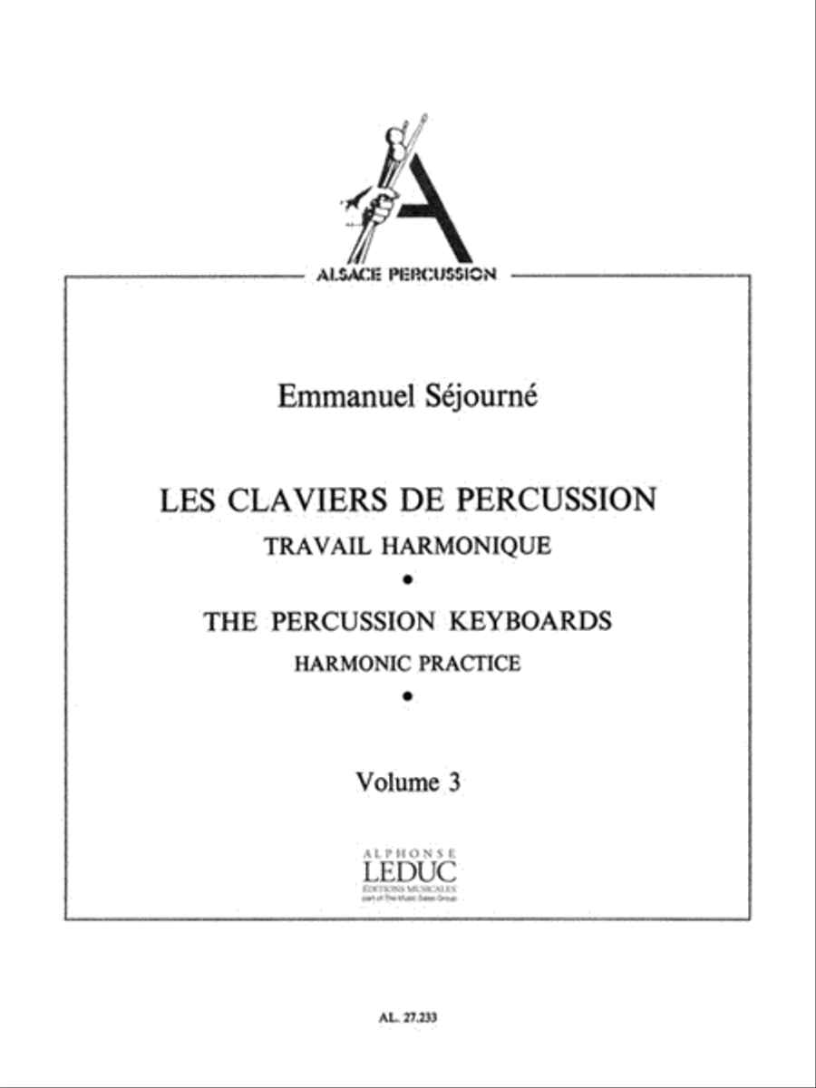 Les Claviers De Percussion Vol.3 (percussion Solo) Percussion scores gallery preview page 1