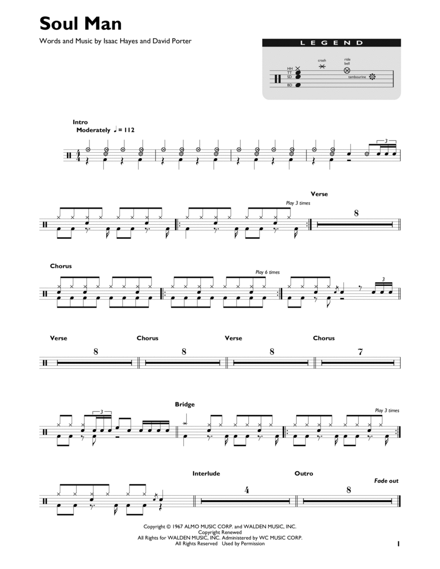 Soul Man Drum Set scores gallery preview page 1