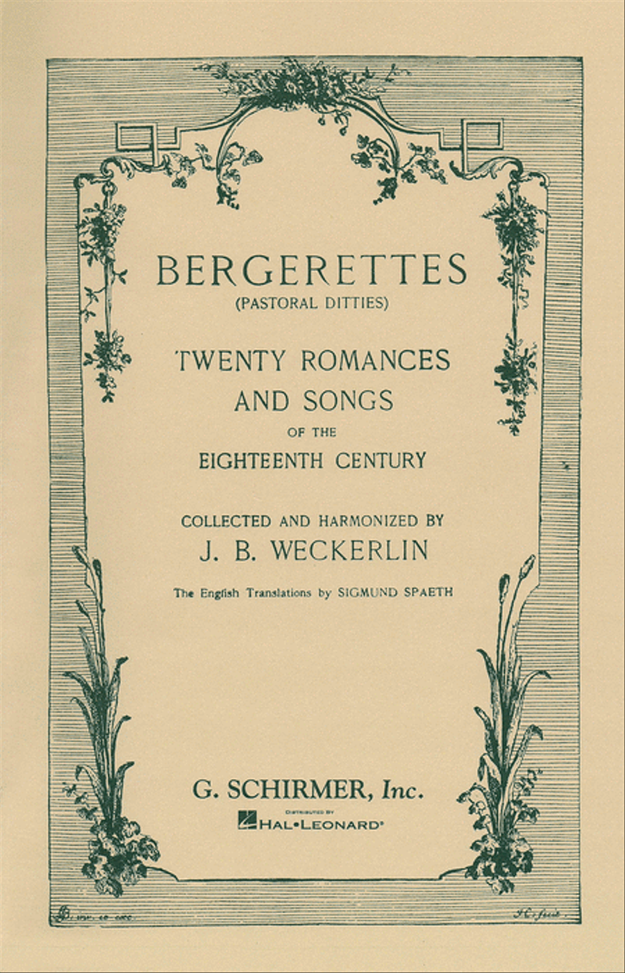 Bergerettes – Pastoral Ditties Voice scores gallery preview page 1