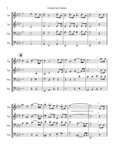 Golden Gate Fanfare - Brass Quartet Version image number null