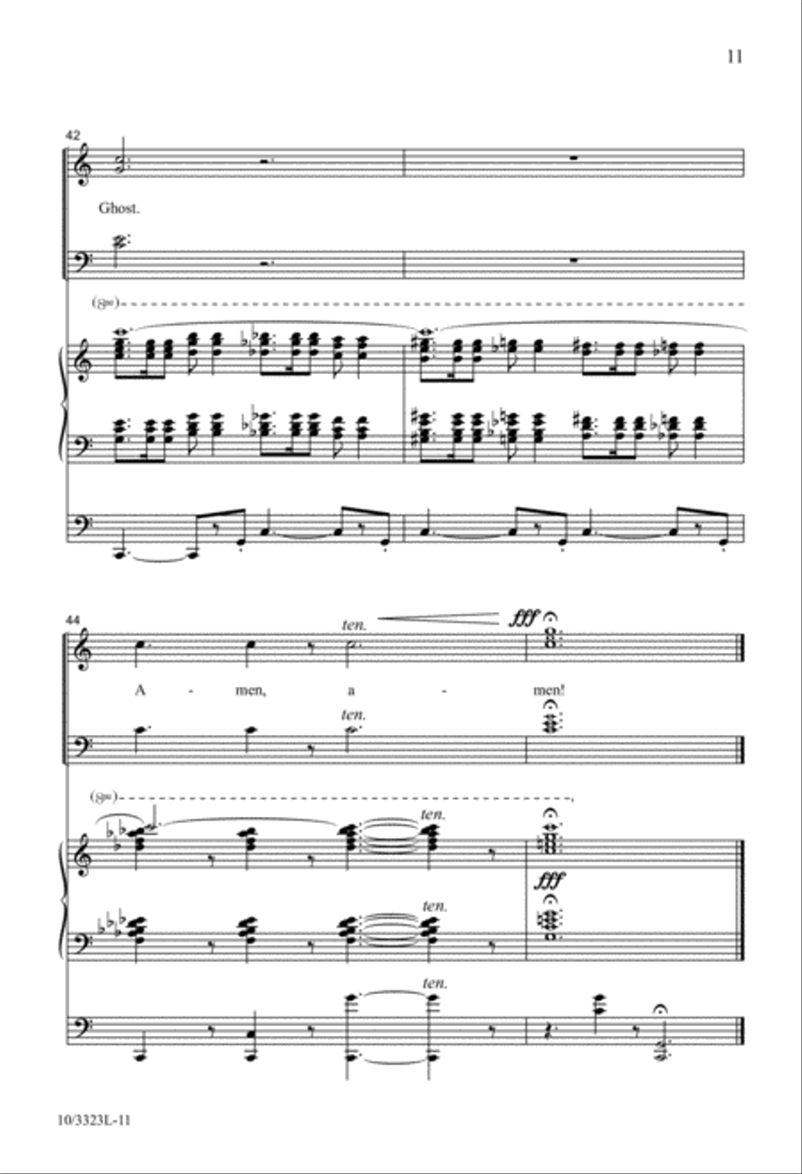 Praise God from Whom All Blessings Flow 4-Part scores gallery preview page 11